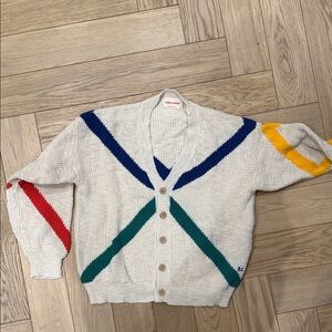 Bobo Choses Cream Cardigan with Colorful Accents